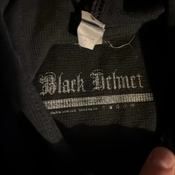 Men's Black Helmet Hoodie Sweater - Picture 2 of 4